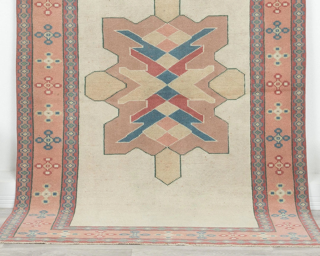 Multicolor Turkish Oushak Rug 4' 2" x 6' 5" Hand-Knotted | No. VR84189