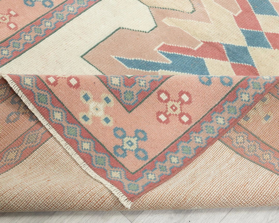Multicolor Turkish Oushak Rug 4' 2" x 6' 5" Hand-Knotted | No. VR84189
