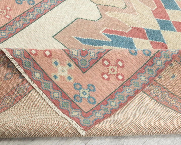 Multicolor Turkish Oushak Rug 4' 2" x 6' 5" Hand-Knotted | No. VR84189