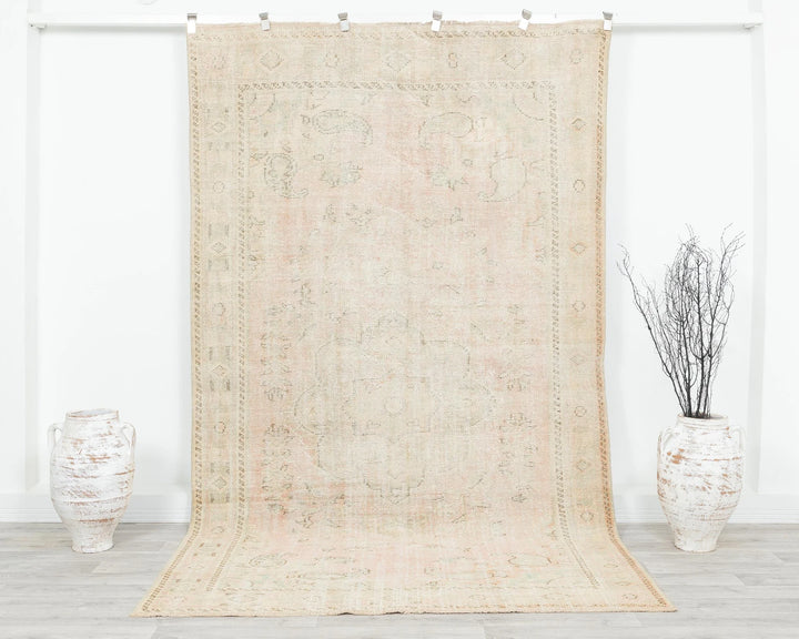 Multicolor Turkish Oushak Rug 5' 9" x 9' 8" Hand-Knotted | No. VR84212