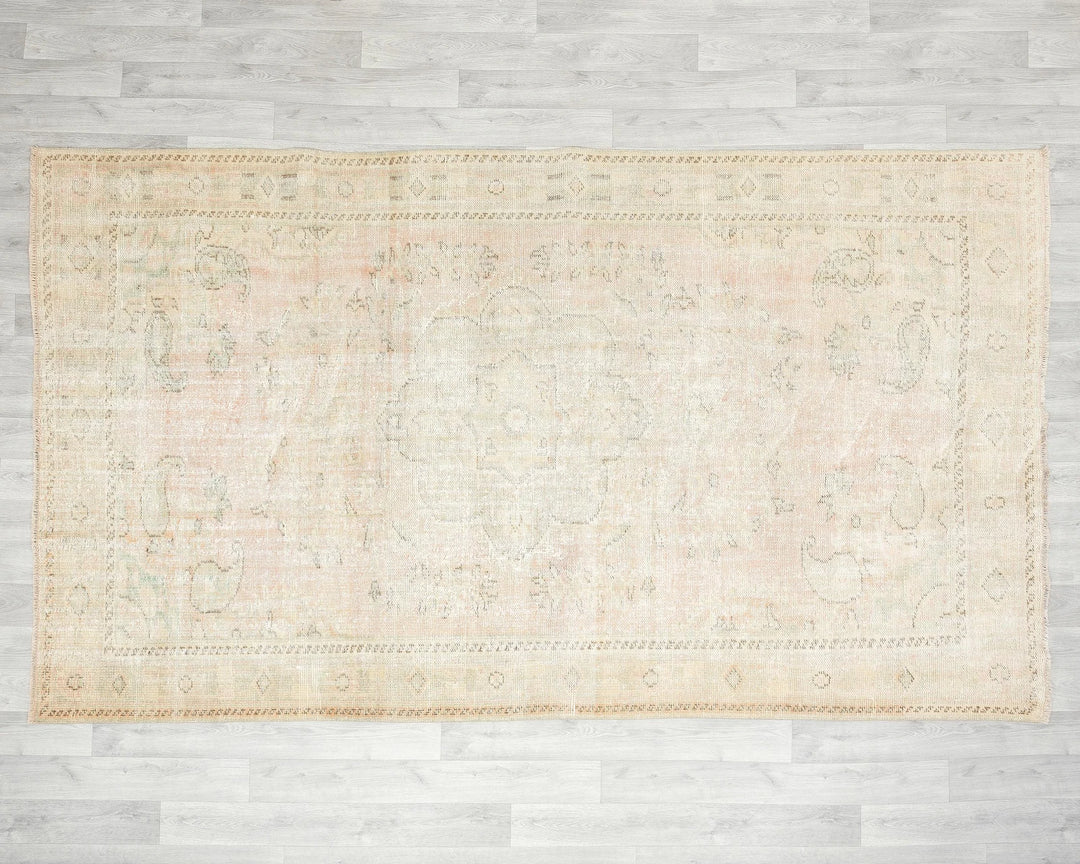 Multicolor Turkish Oushak Rug 5' 9" x 9' 8" Hand-Knotted | No. VR84212