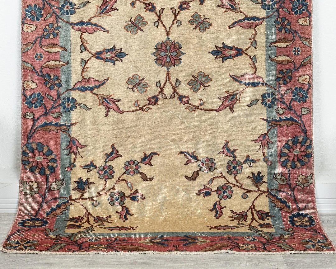 Multicolor Turkish Oushak Rug 3' 7" x 6' 2" Hand-Knotted | No. VR84415