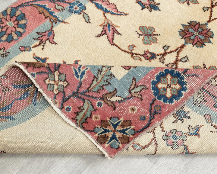Multicolor Turkish Oushak Rug 3' 7" x 6' 2" Hand-Knotted | No. VR84415