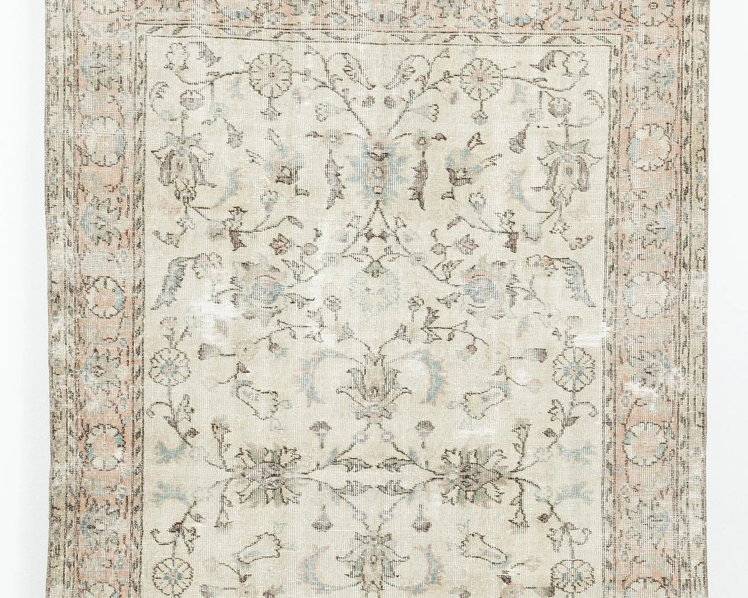 Multicolor Turkish Oushak Rug 4'11" x 7'11" Hand-Knotted | No. VR84602