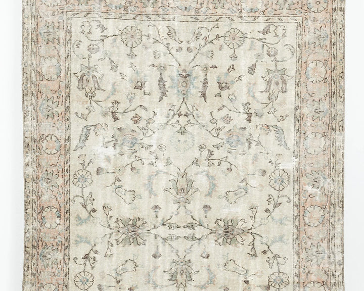 Multicolor Turkish Oushak Rug 4'11" x 7'11" Hand-Knotted | No. VR84602