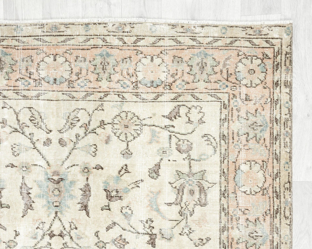 Multicolor Turkish Oushak Rug 4'11" x 7'11" Hand-Knotted | No. VR84602