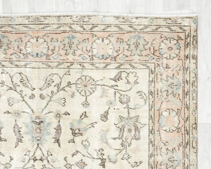 Multicolor Turkish Oushak Rug 4'11" x 7'11" Hand-Knotted | No. VR84602