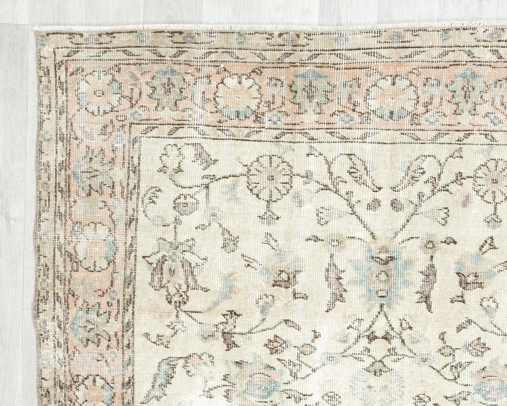 Multicolor Turkish Oushak Rug 4'11" x 7'11" Hand-Knotted | No. VR84602