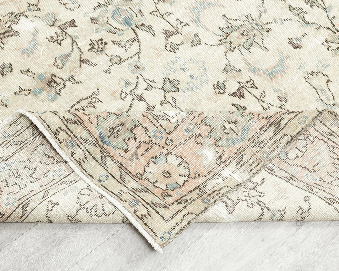 Multicolor Turkish Oushak Rug 4'11" x 7'11" Hand-Knotted | No. VR84602