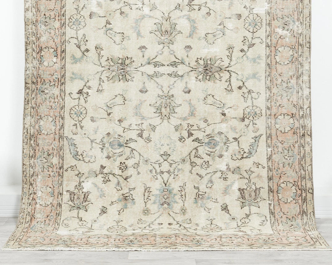 Multicolor Turkish Oushak Rug 4'11" x 7'11" Hand-Knotted | No. VR84602