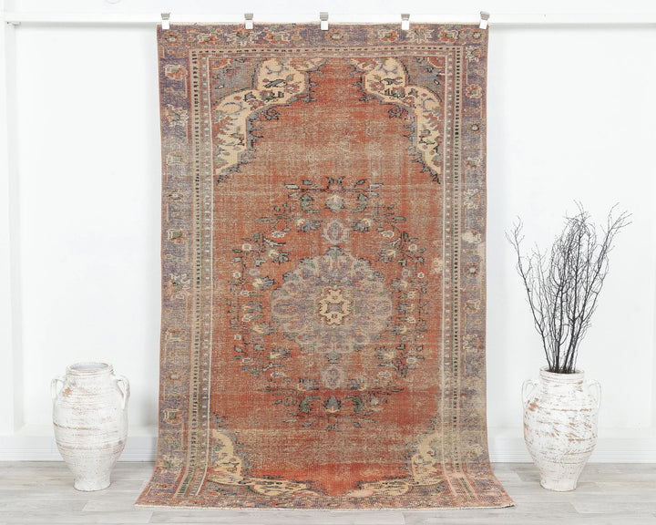 Multicolor Turkish Oushak Rug 5' x 8' 5" Hand-Knotted | No. VR84765