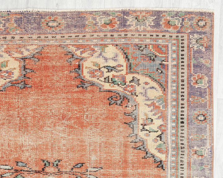 Multicolor Turkish Oushak Rug 5' x 8' 5" Hand-Knotted | No. VR84765