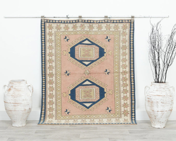 Multicolor Turkish Oushak Rug 4'7" x 7' Hand-Knotted | No. VR84784