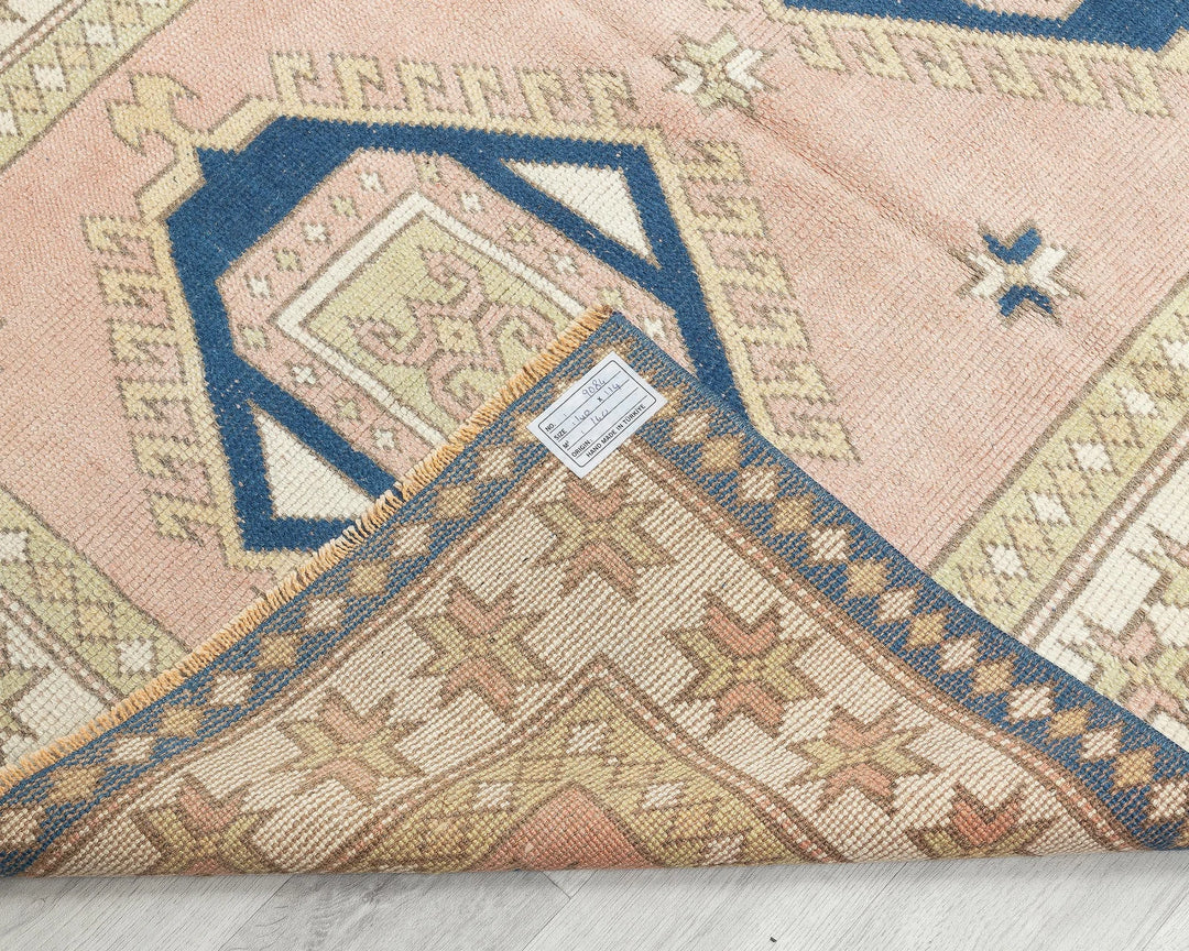 Multicolor Turkish Oushak Rug 4'7" x 7' Hand-Knotted | No. VR84784