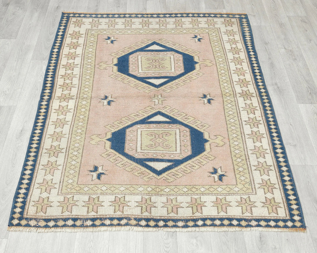 Multicolor Turkish Oushak Rug 4'7" x 7' Hand-Knotted | No. VR84784