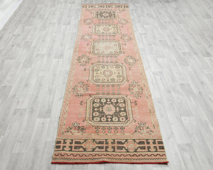 Multicolor Turkish Oushak Rug 3' x 11' 2" Hand-Knotted | No. VR84808
