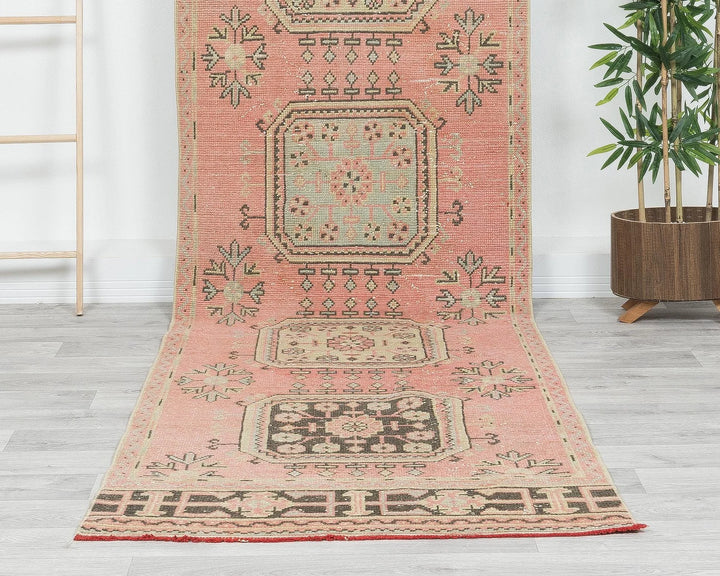Multicolor Turkish Oushak Rug 3' x 11' 2" Hand-Knotted | No. VR84808