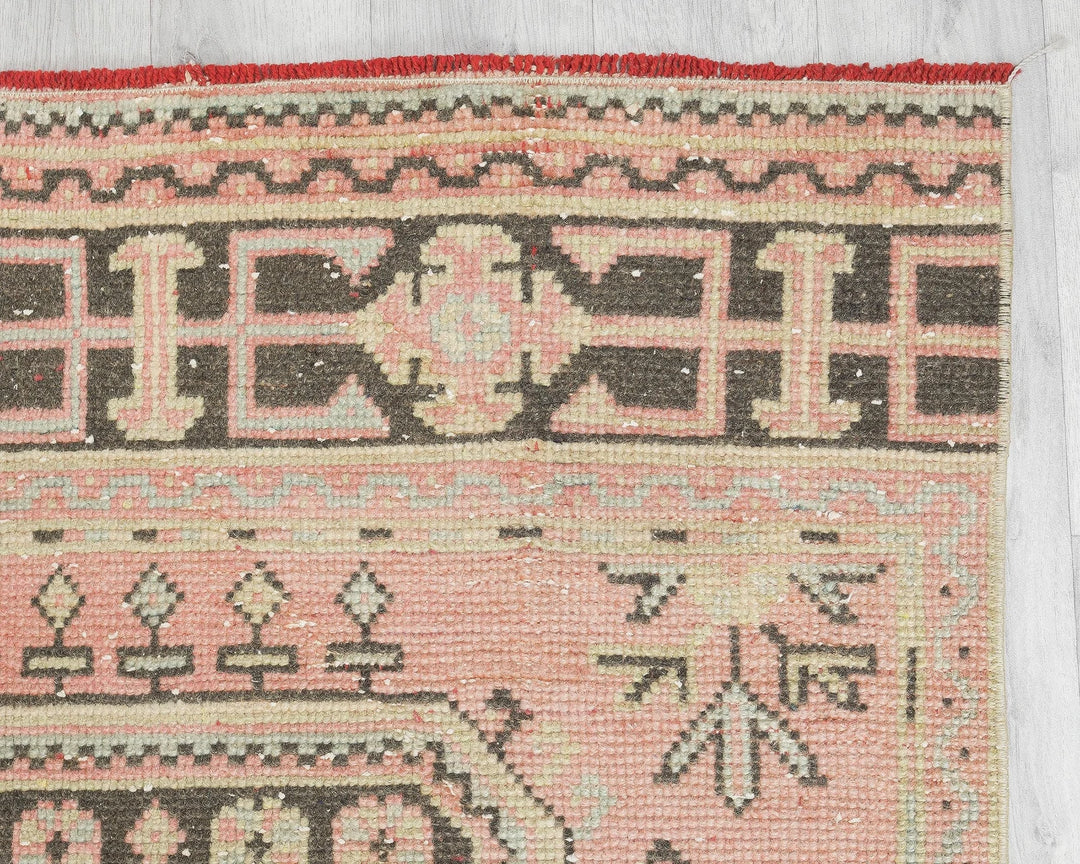 Multicolor Turkish Oushak Rug 3' x 11' 2" Hand-Knotted | No. VR84808