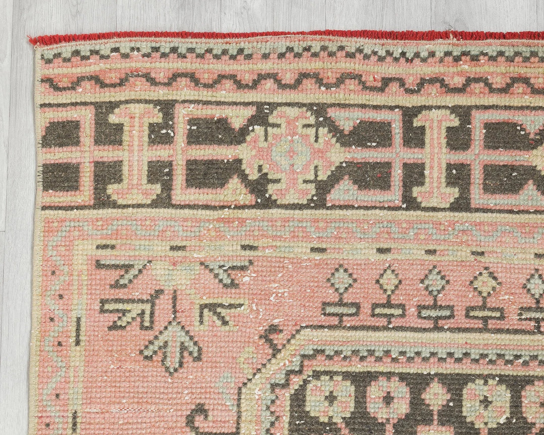 Multicolor Turkish Oushak Rug 3' x 11' 2" Hand-Knotted | No. VR84808