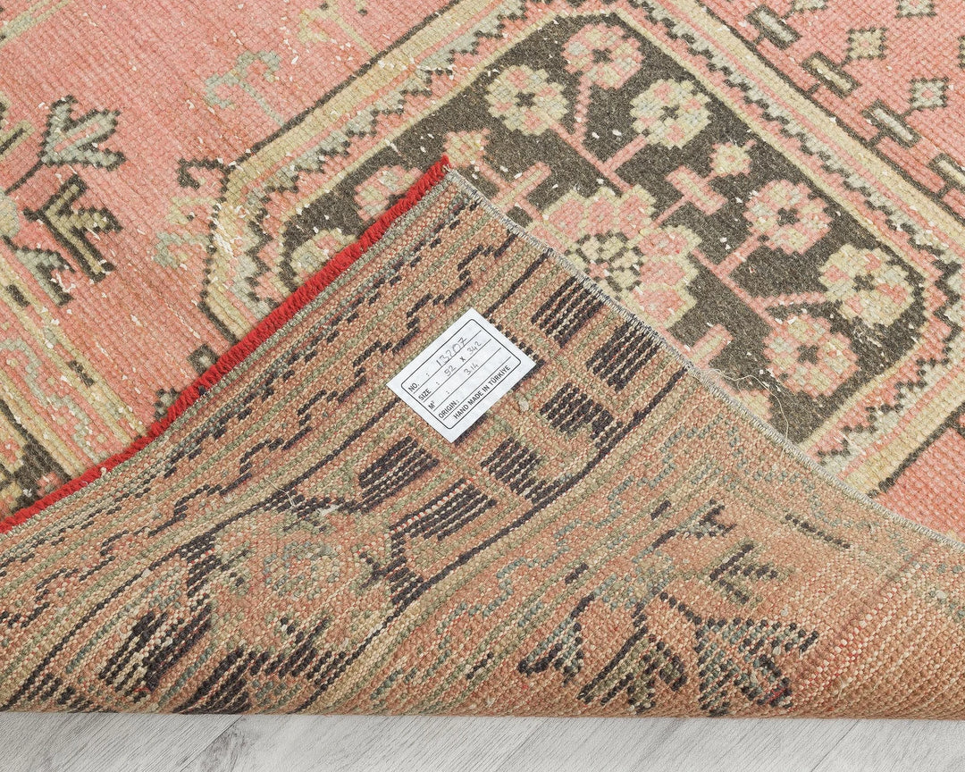 Multicolor Turkish Oushak Rug 3' x 11' 2" Hand-Knotted | No. VR84808