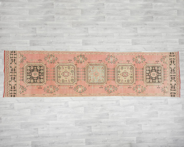 Multicolor Turkish Oushak Rug 3' x 11' 2" Hand-Knotted | No. VR84808
