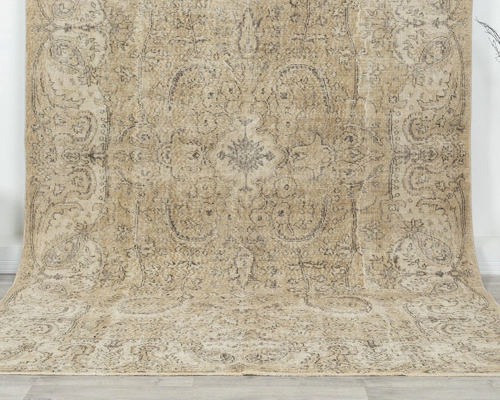 Multicolor Turkish Oushak Rug 6'5" x 9'8" Hand-Knotted | No. VR84821
