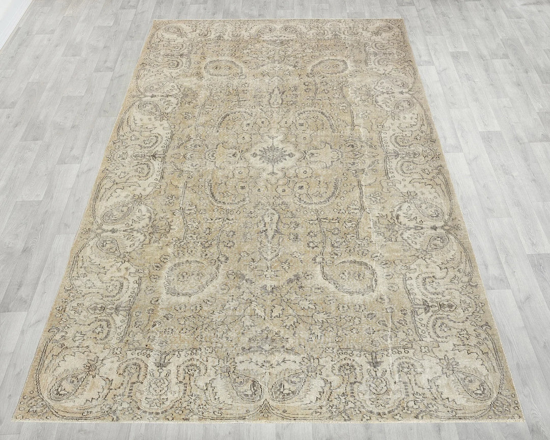 Multicolor Turkish Oushak Rug 6'5" x 9'8" Hand-Knotted | No. VR84821