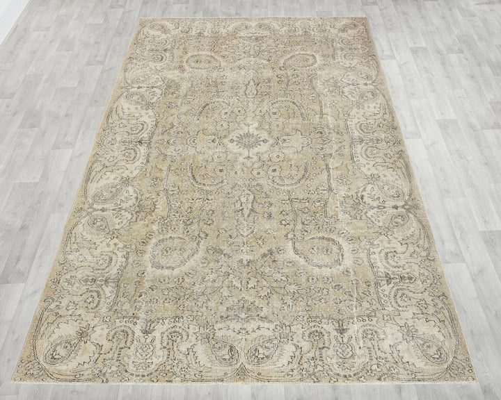 Multicolor Turkish Oushak Rug 6'5" x 9'8" Hand-Knotted | No. VR84821