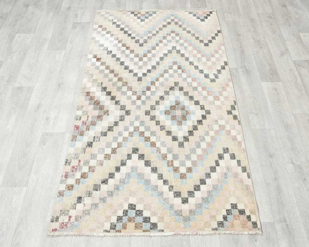 Multicolor Turkish Oushak Rug 3' x 5' 7" Hand-Knotted | No. VR84825