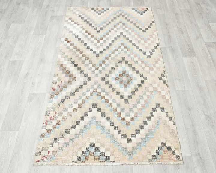 Multicolor Turkish Oushak Rug 3' x 5' 7" Hand-Knotted | No. VR84825