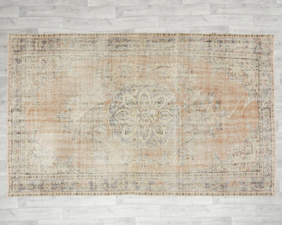 Multicolor Turkish Oushak Rug 5' 8" x 9' Hand-Knotted | No. VR84867
