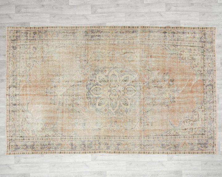Multicolor Turkish Oushak Rug 5' 8" x 9' Hand-Knotted | No. VR84867