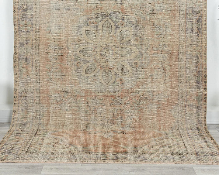 Multicolor Turkish Oushak Rug 5' 8" x 9' Hand-Knotted | No. VR84867