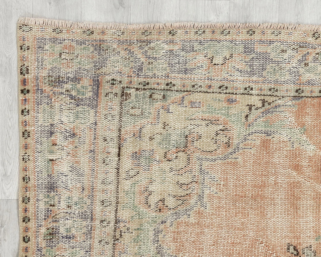 Multicolor Turkish Oushak Rug 5' 8" x 9' Hand-Knotted | No. VR84867