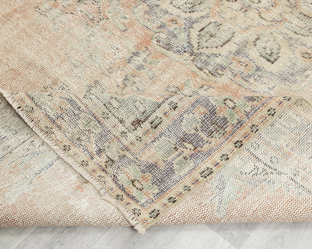 Multicolor Turkish Oushak Rug 5' 8" x 9' Hand-Knotted | No. VR84867