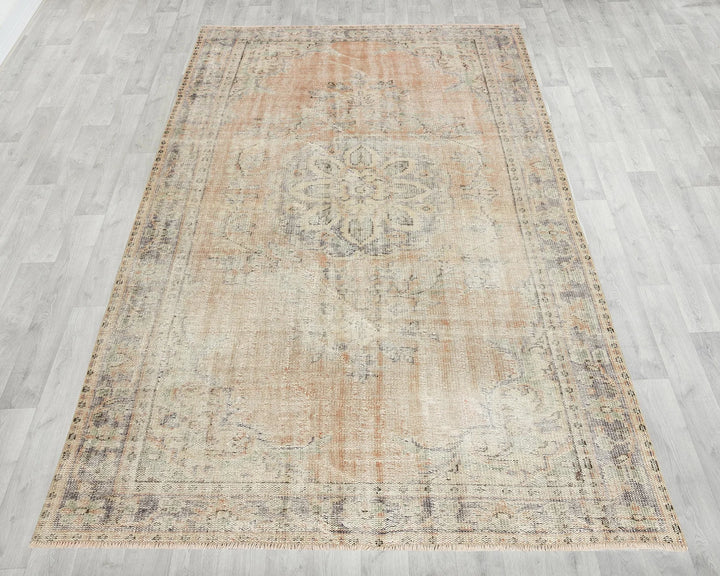 Multicolor Turkish Oushak Rug 5' 8" x 9' Hand-Knotted | No. VR84867