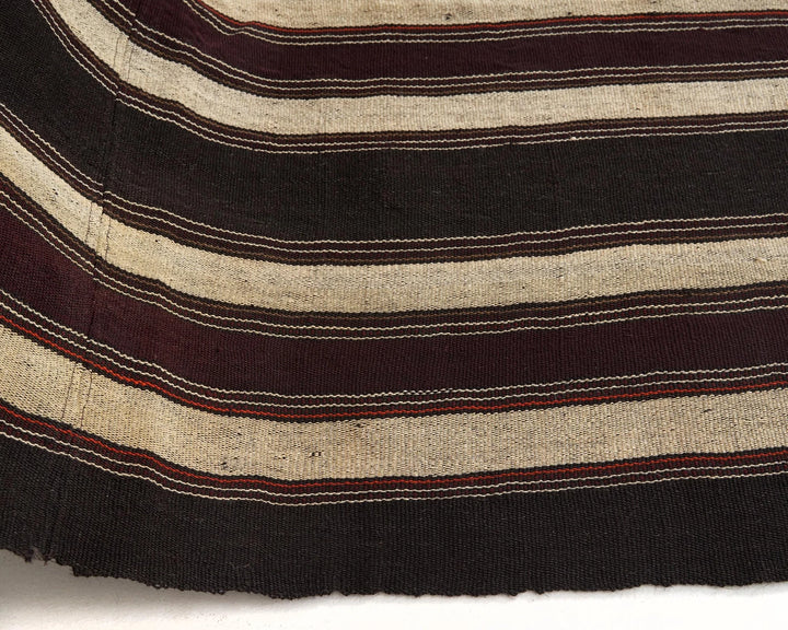 Brown Turkish Kilim Rug 9' 1" x 13' Flat-Weave | No. VR84921