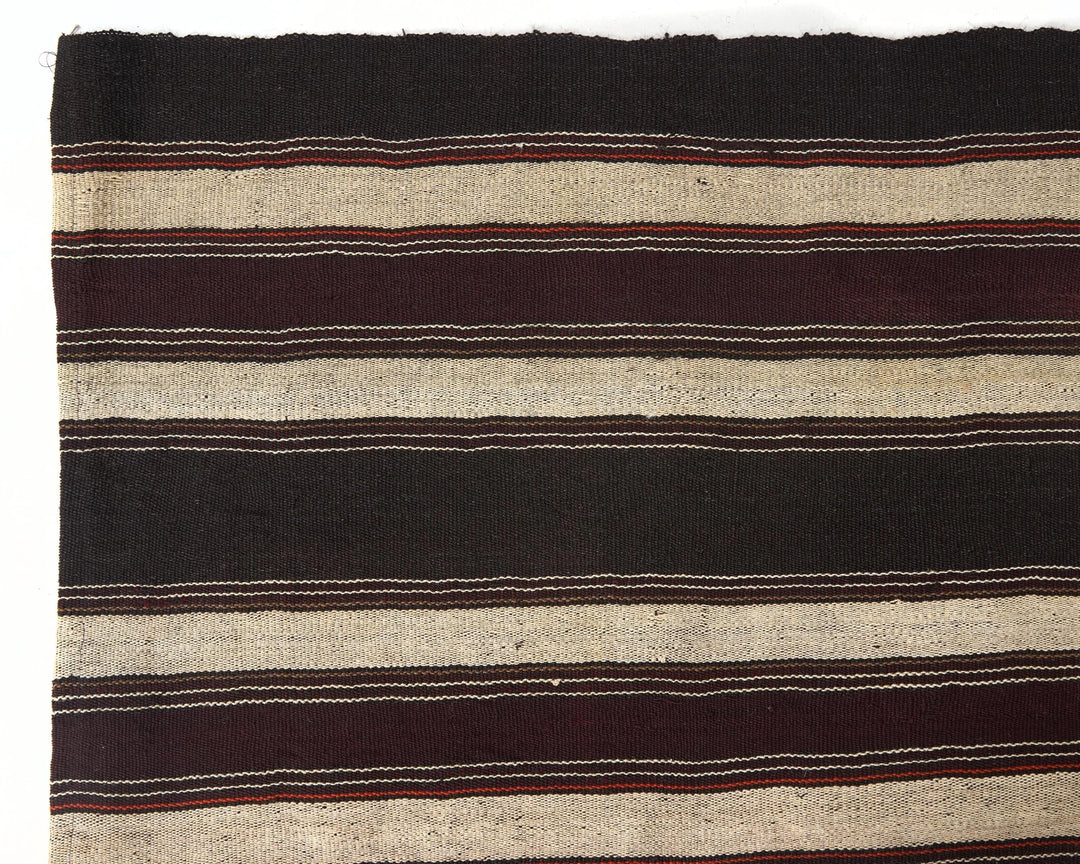 Brown Turkish Kilim Rug 9' 1" x 13' Flat-Weave | No. VR84921