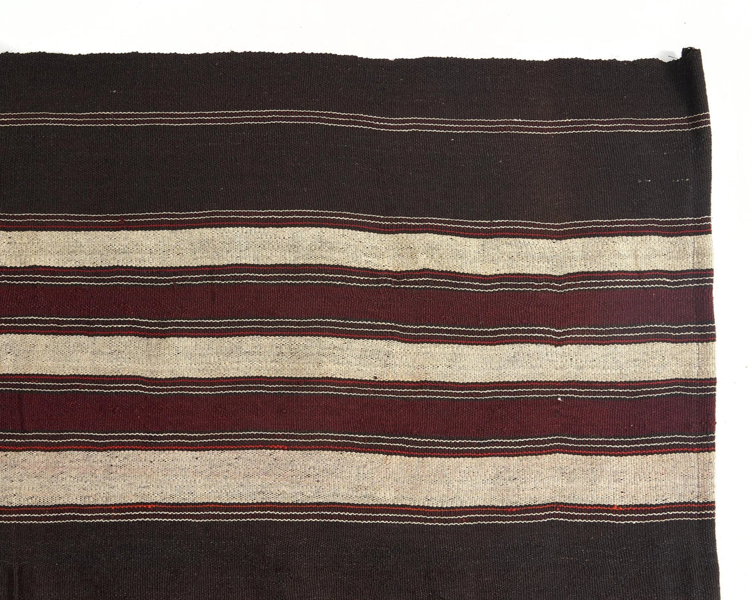 Brown Turkish Kilim Rug 9' 1" x 13' Flat-Weave | No. VR84921