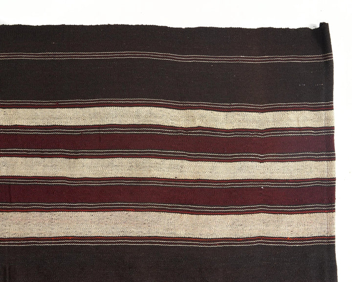Brown Turkish Kilim Rug 9' 1" x 13' Flat-Weave | No. VR84921