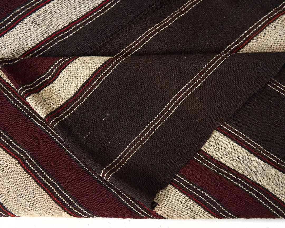 Brown Turkish Kilim Rug 9' 1" x 13' Flat-Weave | No. VR84921