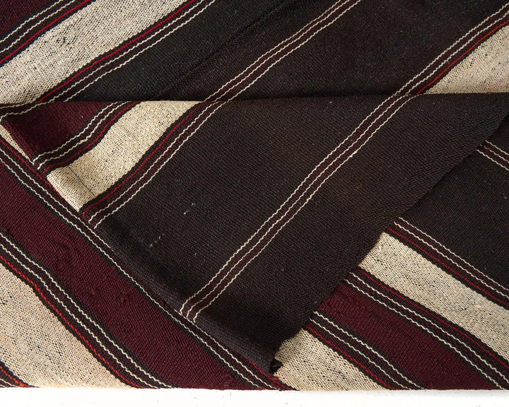 Brown Turkish Kilim Rug 9' 1" x 13' Flat-Weave | No. VR84921