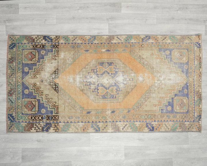 Multicolor Turkish Oushak Rug 3' 2" x 6' 5" Hand-Knotted | No. VR84966