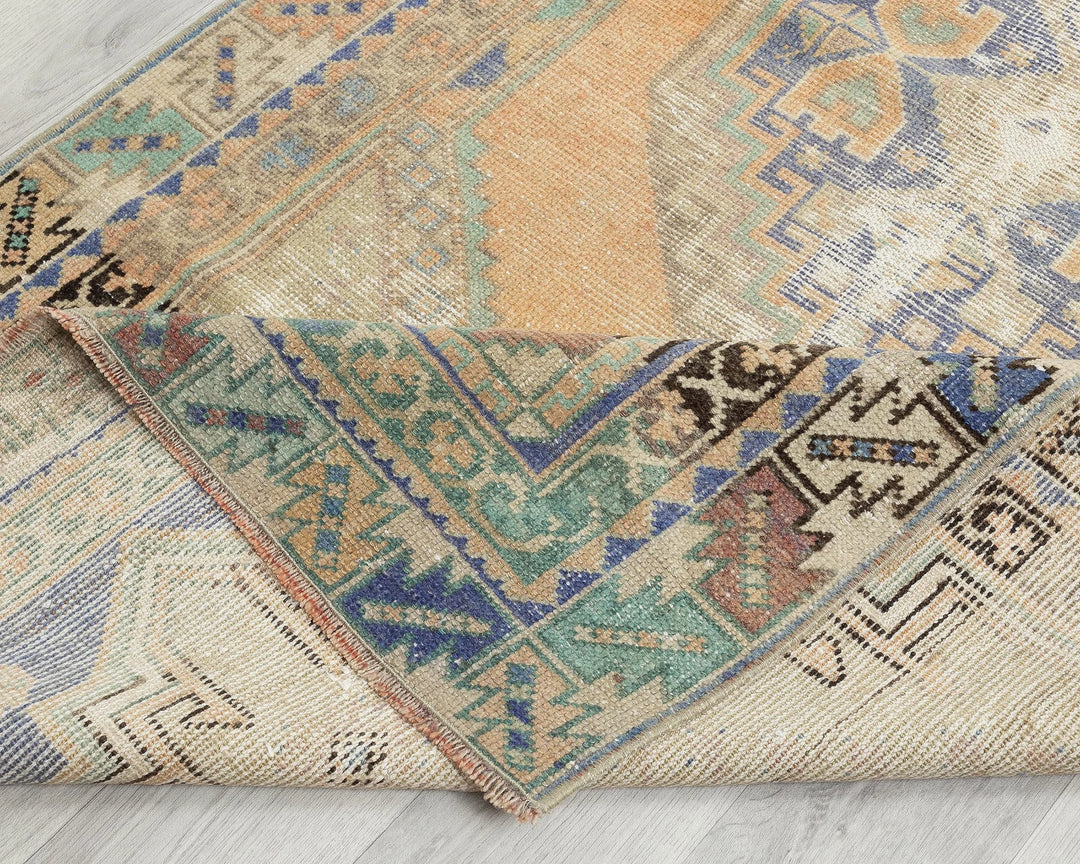Multicolor Turkish Oushak Rug 3' 2" x 6' 5" Hand-Knotted | No. VR84966
