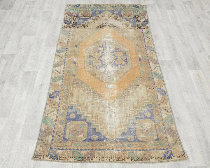 Multicolor Turkish Oushak Rug 3' 2" x 6' 5" Hand-Knotted | No. VR84966