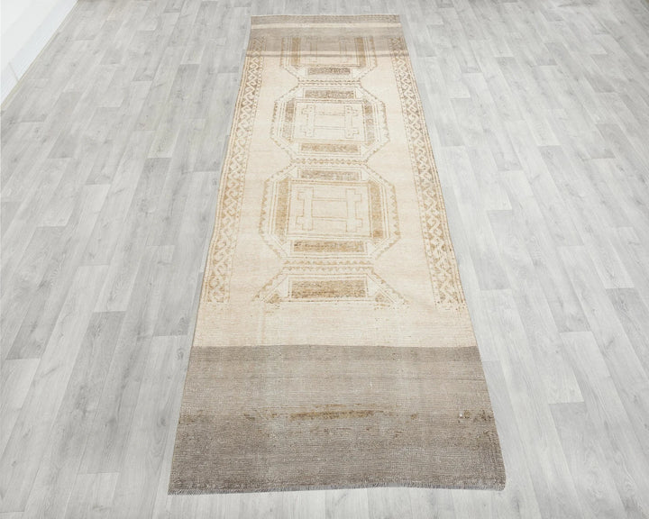 Beige Runner Rug 3' 11" x 10' 10" | No. VR85029