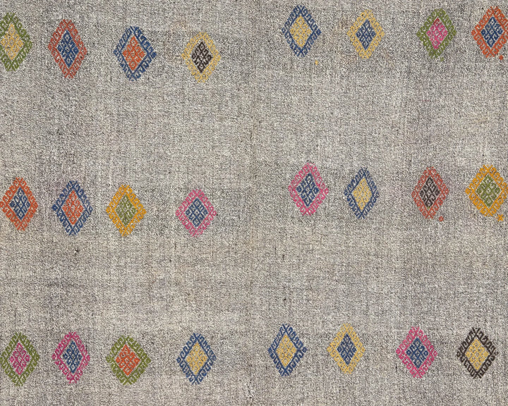 Multicolor Turkish Kilim Rug 6'1" x 7'7" Flat-Weave | No. VR85075
