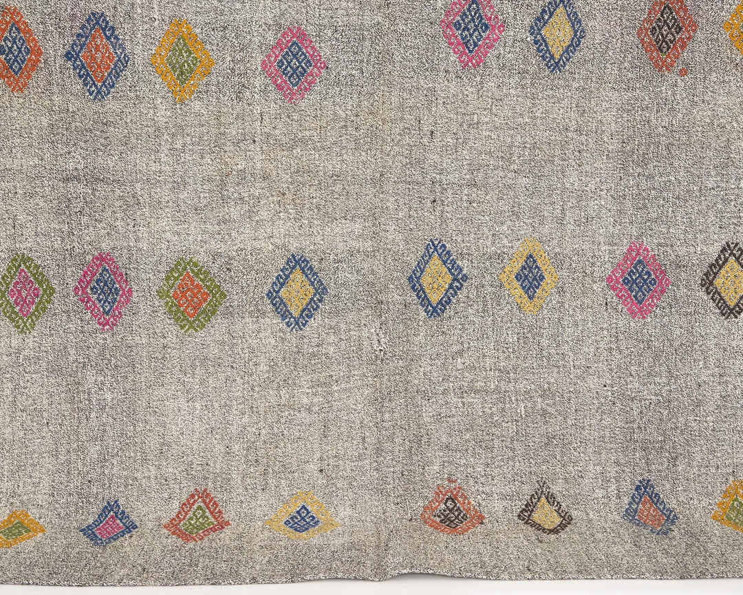Multicolor Turkish Kilim Rug 6'1" x 7'7" Flat-Weave | No. VR85075