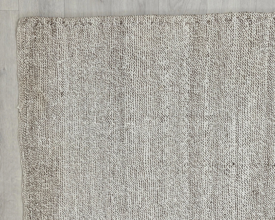 Gray Turkish Kilim Rug 6' x 10' Flat-Weave border