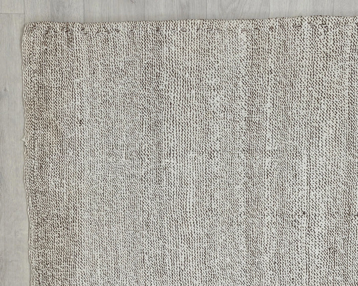 Gray Turkish Kilim Rug 6' x 10' Flat-Weave border